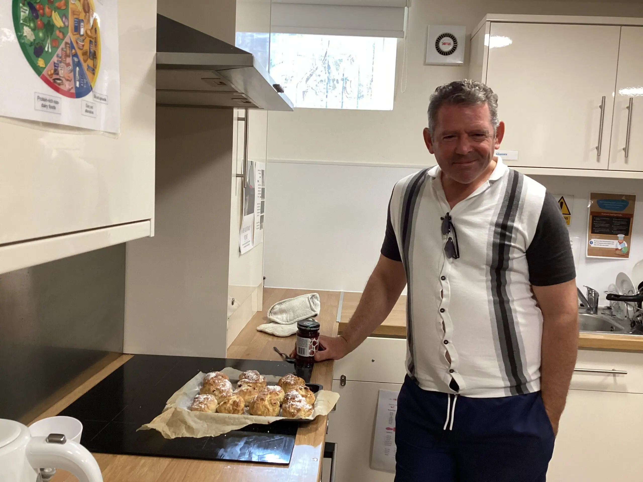 resident with home made scones