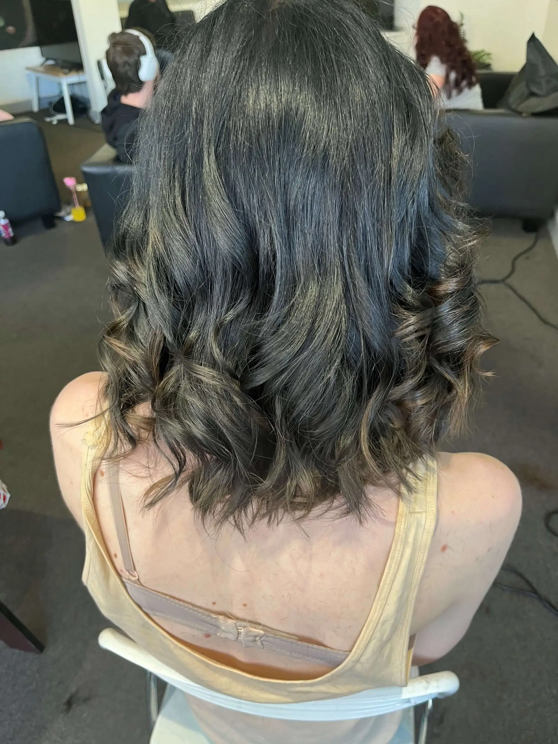Finished hair from salon