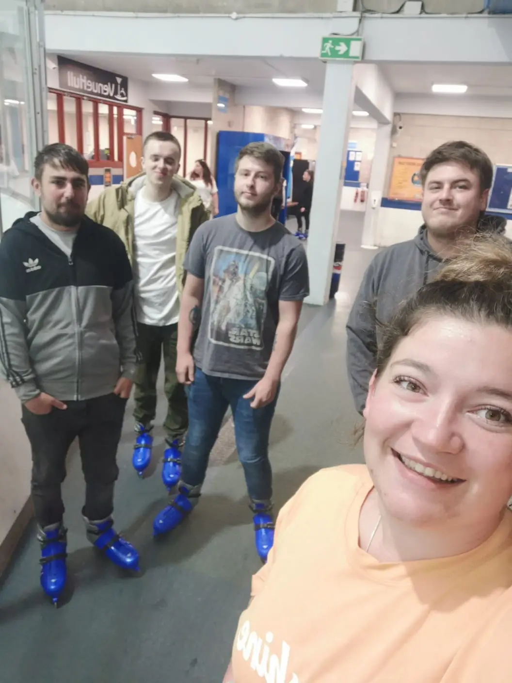 residents at ice rink