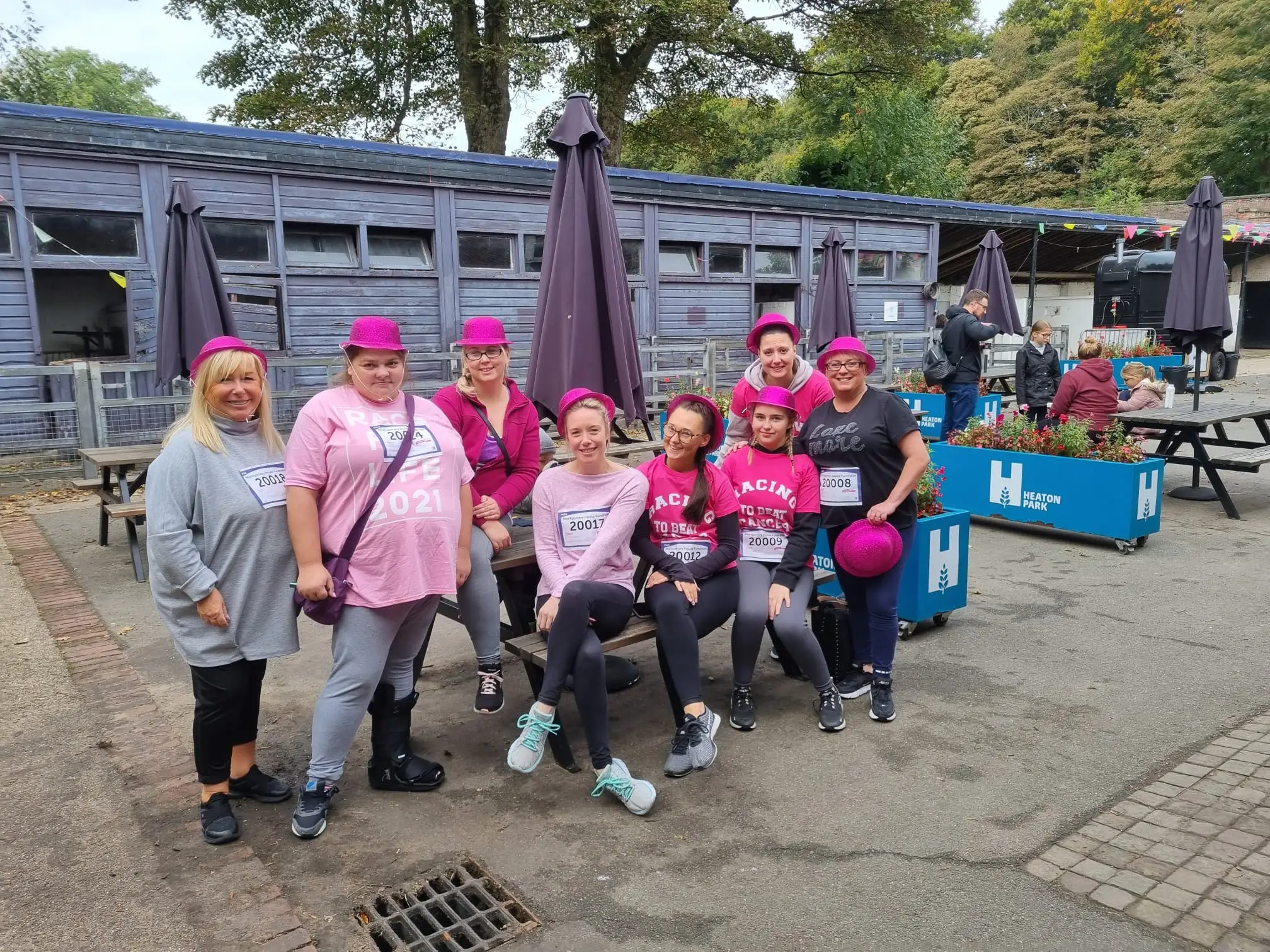 staff and residents before Race for Life
