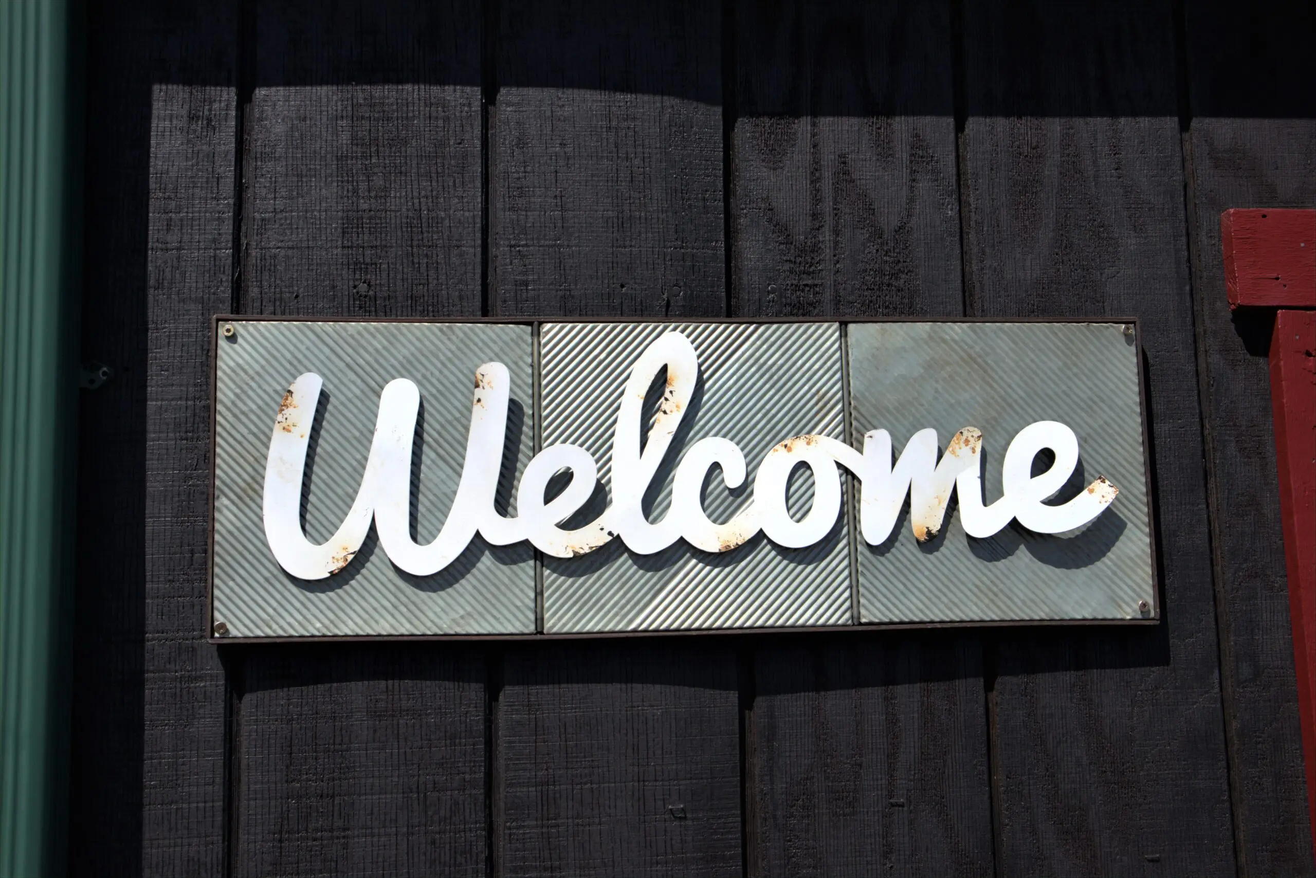 welcome sign