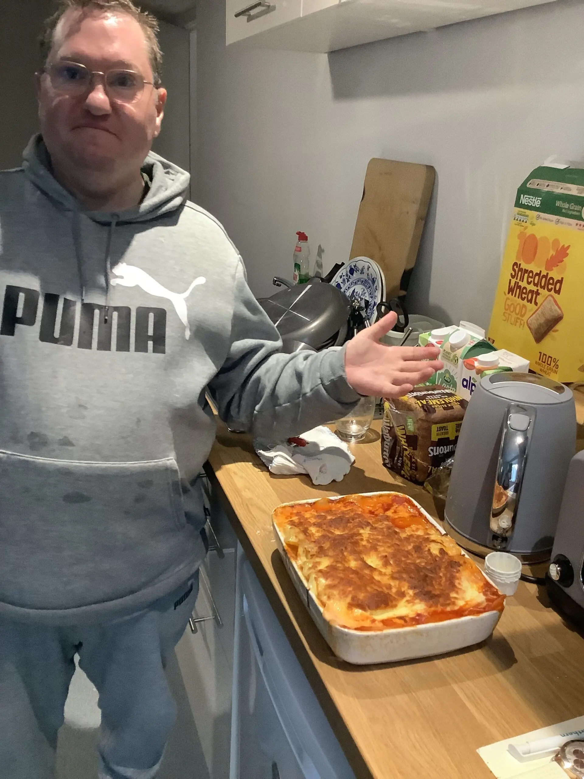 the finished lasagne