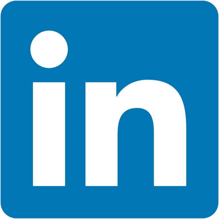 linked in logo - white 'in' on blue background