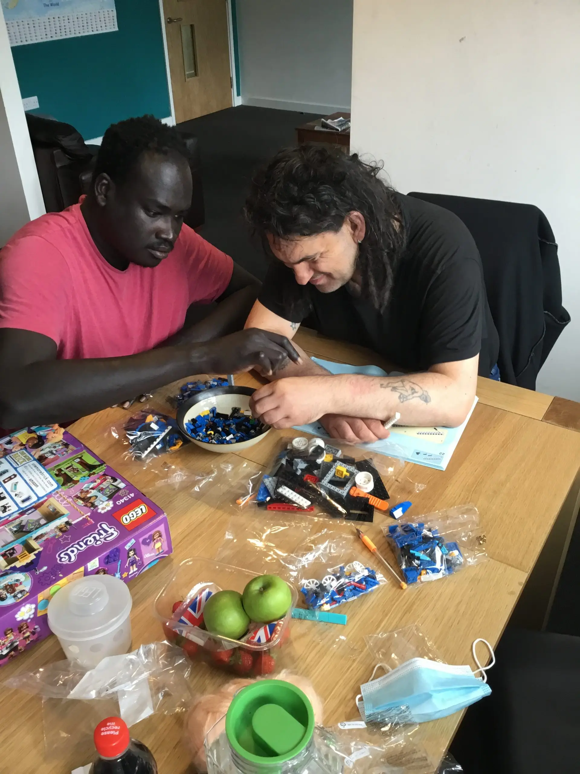 residents making lego