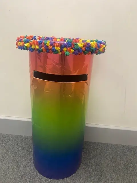 rainbow post box