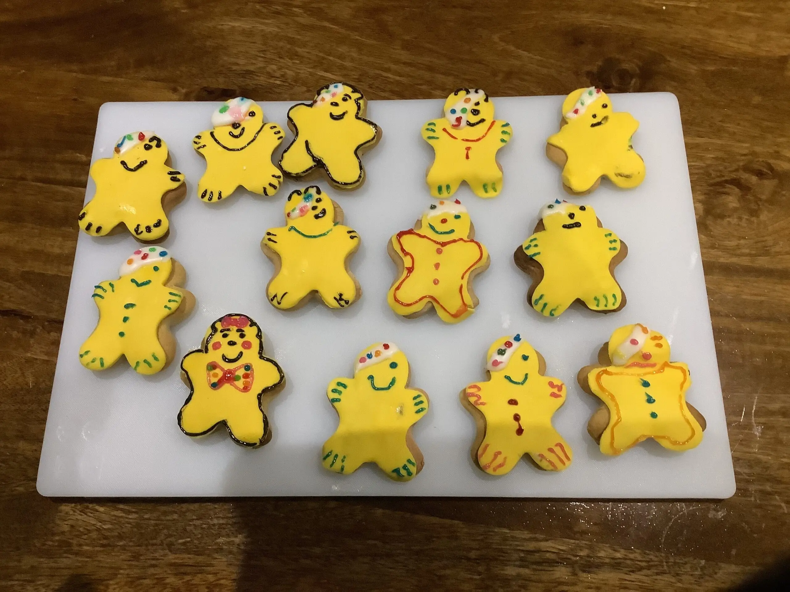 tray of pudsey bear biscuits