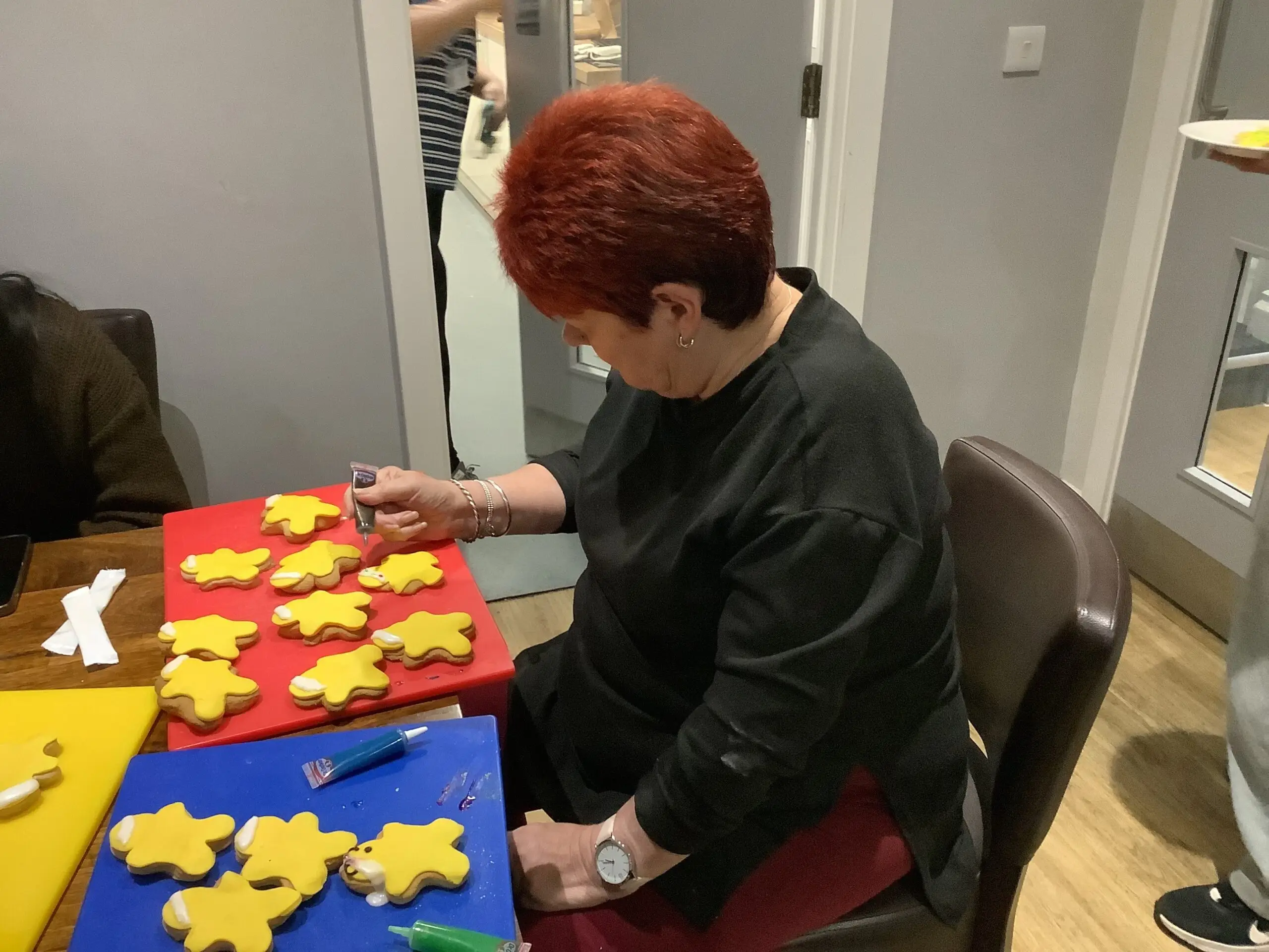 resident decorating biscuits
