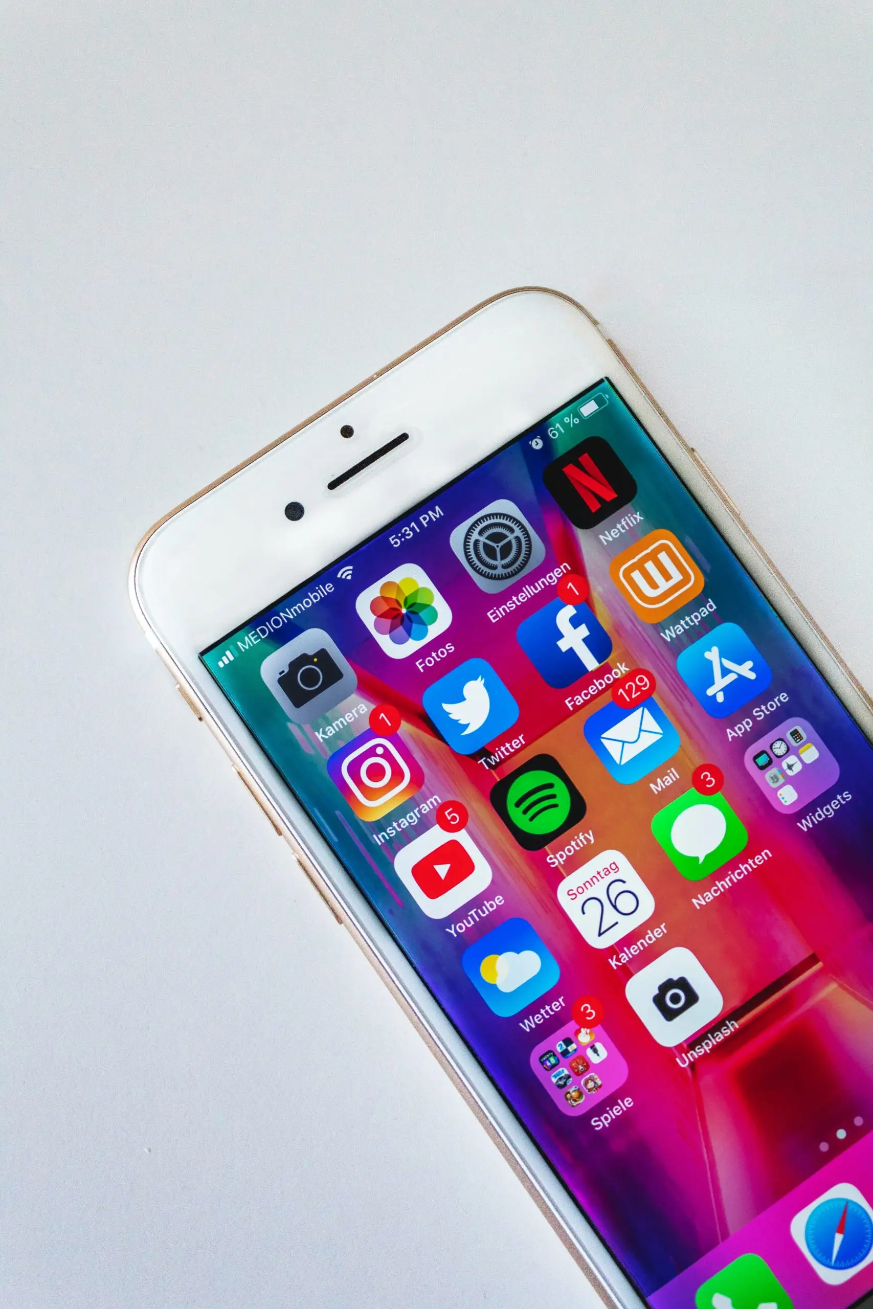 phone screen displaying apps