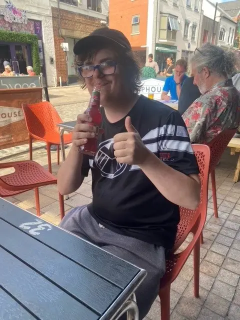 resident at street food festival