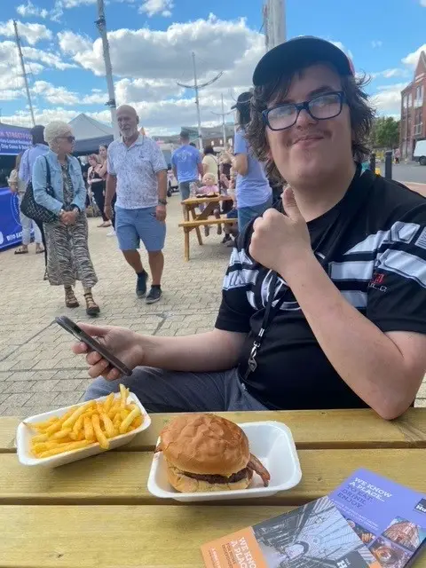 resident at street food festival