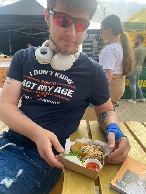 resident at street food festival
